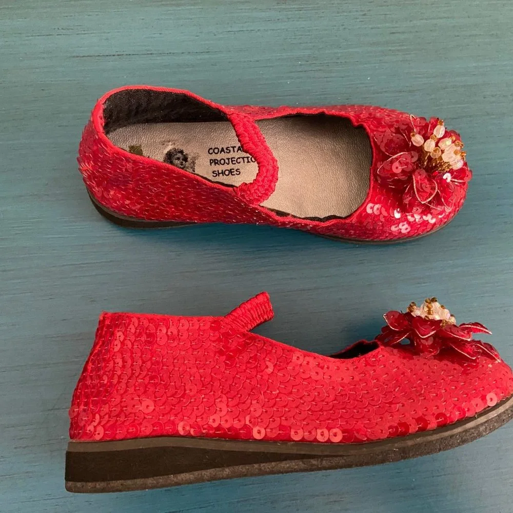 NEW Coastal Projections 7 Toddler Girls Red Dorothy‎ Shoes Holiday Christmas